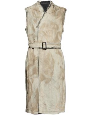 Rick Owens Coat With Short Sleeves - Natural