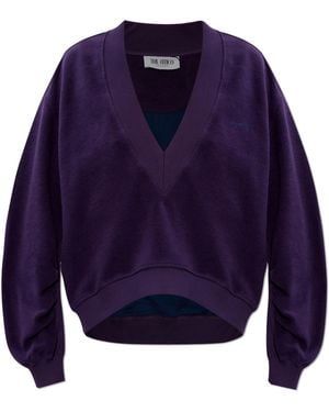 The Attico Sweatshirt With Logo - Blue
