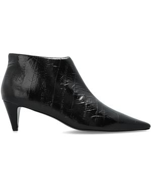 Black Suede Studio 'Kora' Heeled Ankle Boots - Black