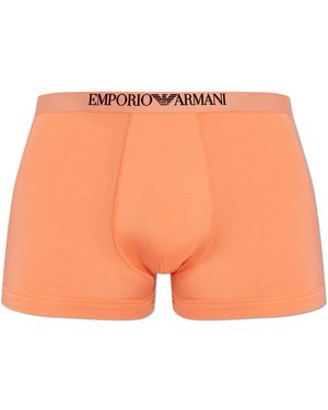 Emporio Armani Boxers With Logo - Orange