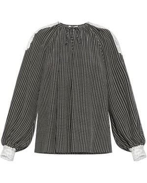 Chloé Silk Top With Long Sleeves - Grey