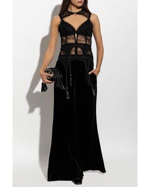 Zimmermann Velvet Wide-Leg Pants - Black
