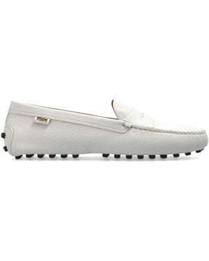 Tod's Leather Moccasins - White