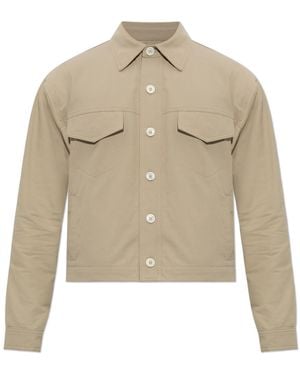 Balmain Jacket With Pockets - Natural
