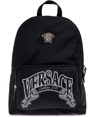 Versace Backpack With An Application - Black