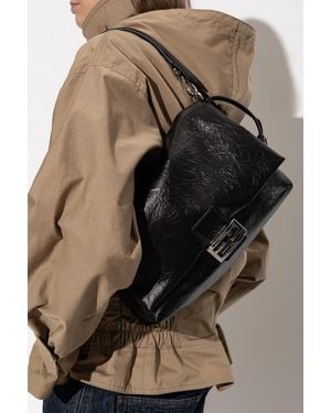 Fendi Leather Bag 'Baguette Soft Large' - Brown