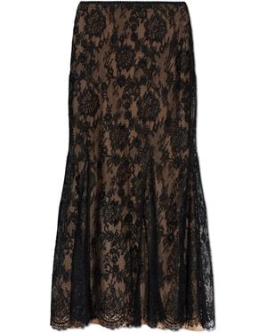 Self-Portrait Lace Skirt - Black
