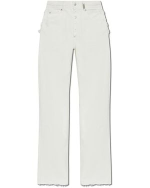 McQueen Jeans With Vintage Effect - White