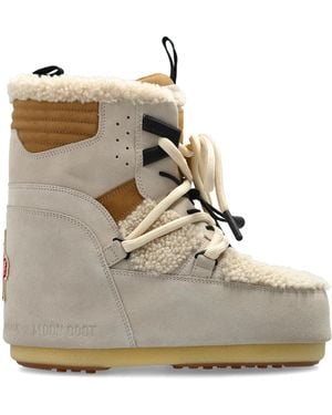 Moncler Icon Low Biker Snow Boots - Brown