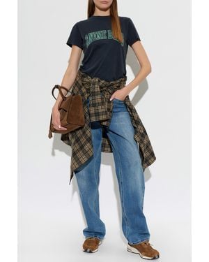Anine Bing 'Shelley' T-Shirt - Blue