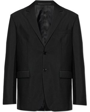 Jil Sander Wool Blazer With A Single Vent - Black