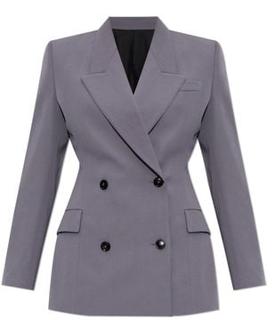 Alaïa Double-Breasted Blazer - Grey