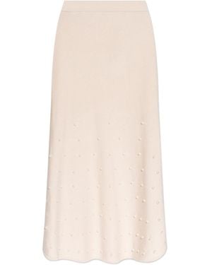 Zimmermann Wool Skirt With Appliqués - White