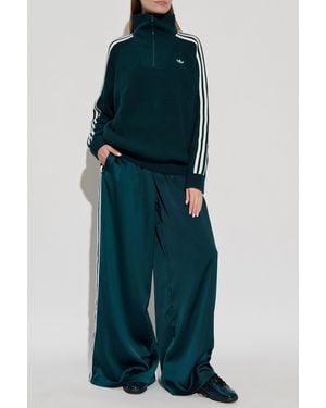 adidas Originals Sweater With A Zip-Up Collar - Blue