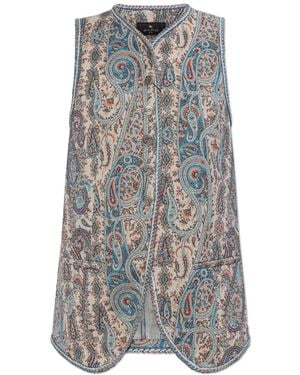 Etro Patterned Vest - White