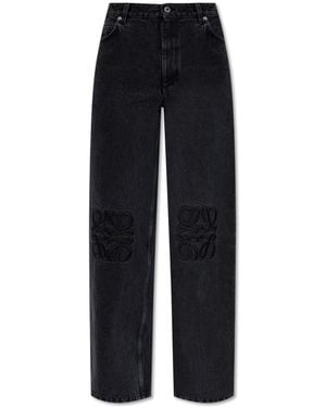 Loewe Jeans With Logo - Black