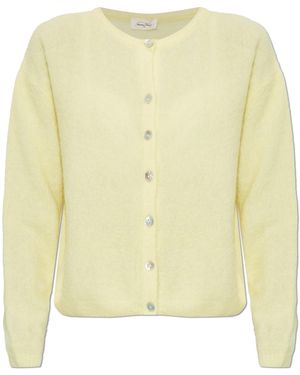 American Vintage Cardigan With Button Fastening - Yellow