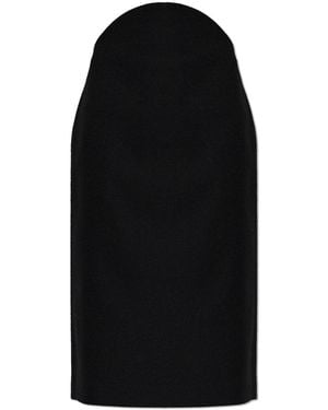 Jil Sander Wool Skirt With Slit - Black