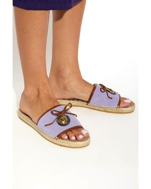 Versace 'Lola' Slides - White