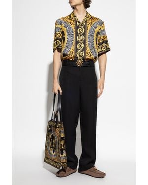 Versace Short Sleeve Shirts - Yellow