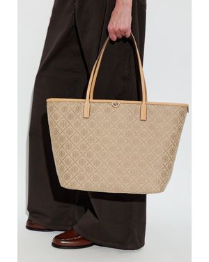 Tory Burch 'T-Monogram' Shopper Bag - Black