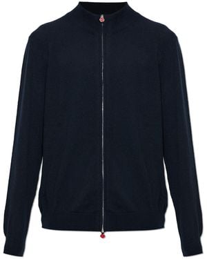 Kiton Padded Waistcoat With Stand-Up Collar - Blue