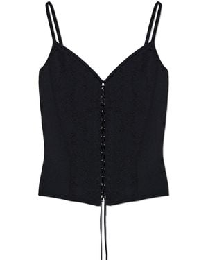 McQueen Top With Bare Shoulders - Black