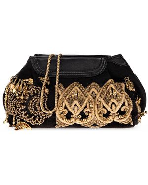 Dries Van Noten Embellished Clutch Bag - Black
