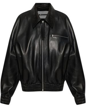 Jil Sander Leather Jacket - Black
