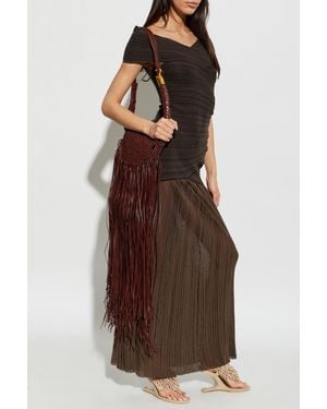 Balmain Off-Shoulder Dress - Brown