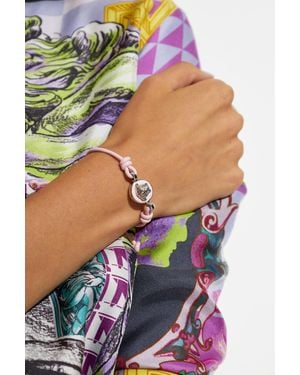 Versace Leather Bracelet - Blue