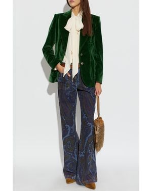 Etro Velvet Blazer - Green