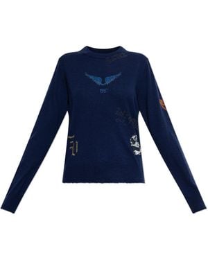 Zadig & Voltaire Cashmere Jumper "Miss" - Blue