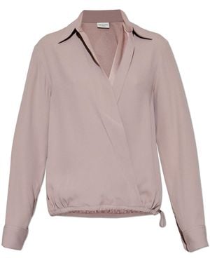 Dries Van Noten V-Neck Top - Pink