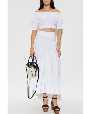 Balmain Top With Exposed Shoulders - White