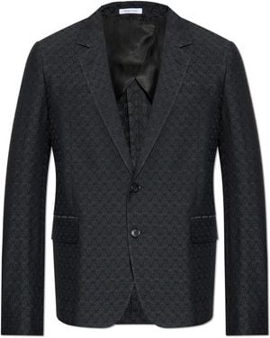 McQueen Blazer With A Distinctive Skull Motif - Black
