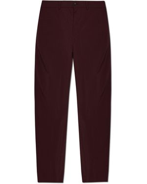 Emporio Armani Loose-Fit Pleated Trousers - Purple