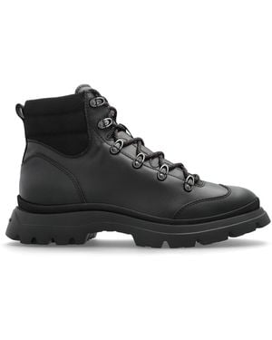 Hogan Leather Ankle Boots - Black