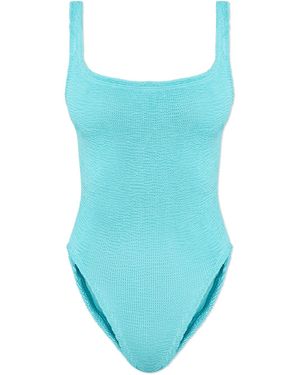 Hunza G One-Piece Swimsuit 'Square' - Blue