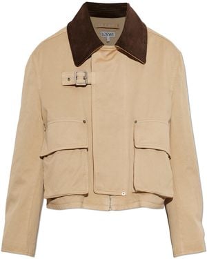 Loewe Jacket With Pockets - Natural