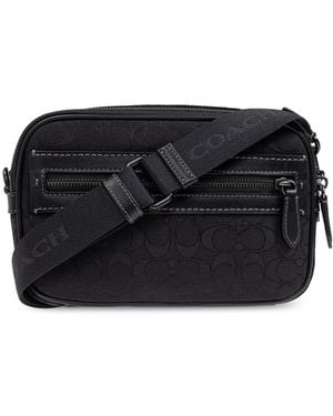 COACH Shoulder Bag With Monogram - Black