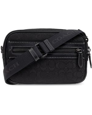 COACH Shoulder Bag With Monogram - Black