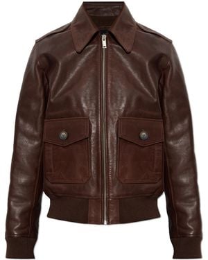 A.P.C. Leather Jacket - Brown