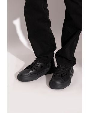 DSquared² Leather 'Berlin' Monogram Sneakers - Black