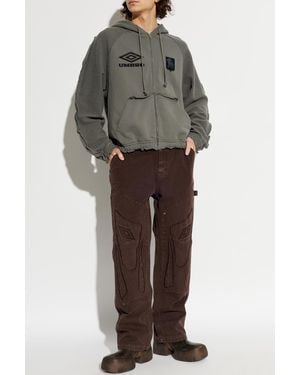 Umbro Jeans With Stitching On The Legs - Brown