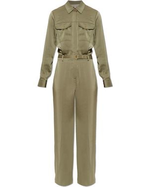 MICHAEL Michael Kors Satin Jumpsuit With Belt - Green