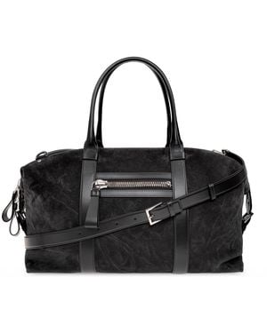 Tom Ford Suede Holdall Bag - Black
