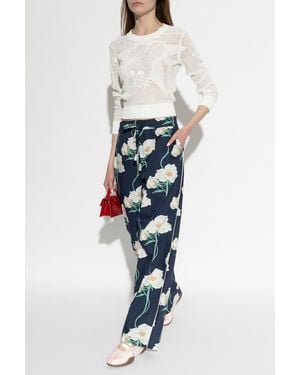 KENZO Sweater With Decorative Knit - White