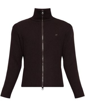 Courreges Wool Cardigan - Black