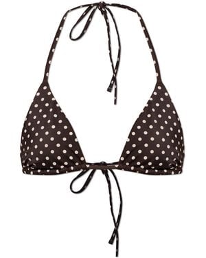Matteau Polka Dot Bikini Top - Black